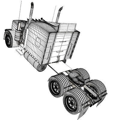 Red Tanker Truck 29 3D model_17