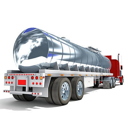 Red Tanker Truck 29 3D model_6
