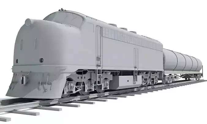 Locomotive Tanker Train 3D Models 3D model