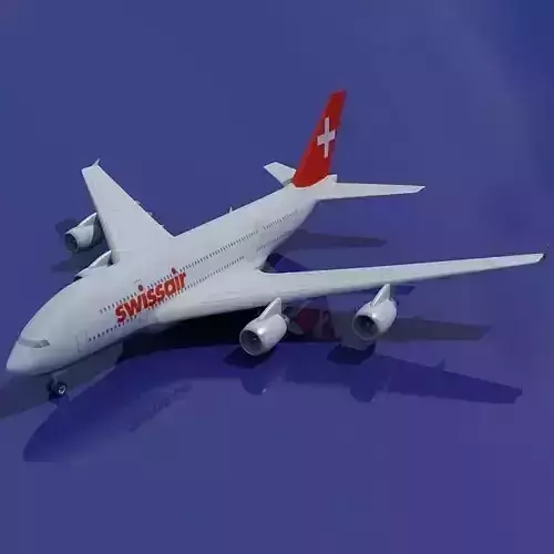 Swiss Air 3D Airbus A380 3D model
