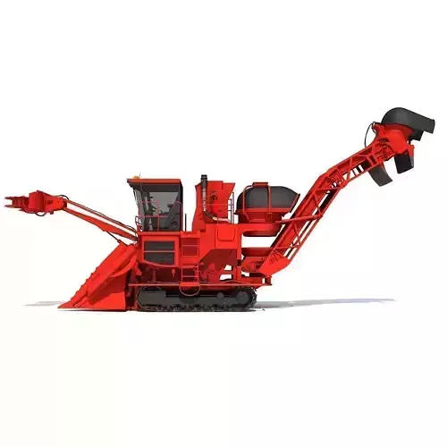 Red Sugar Cane Harvester 3D model