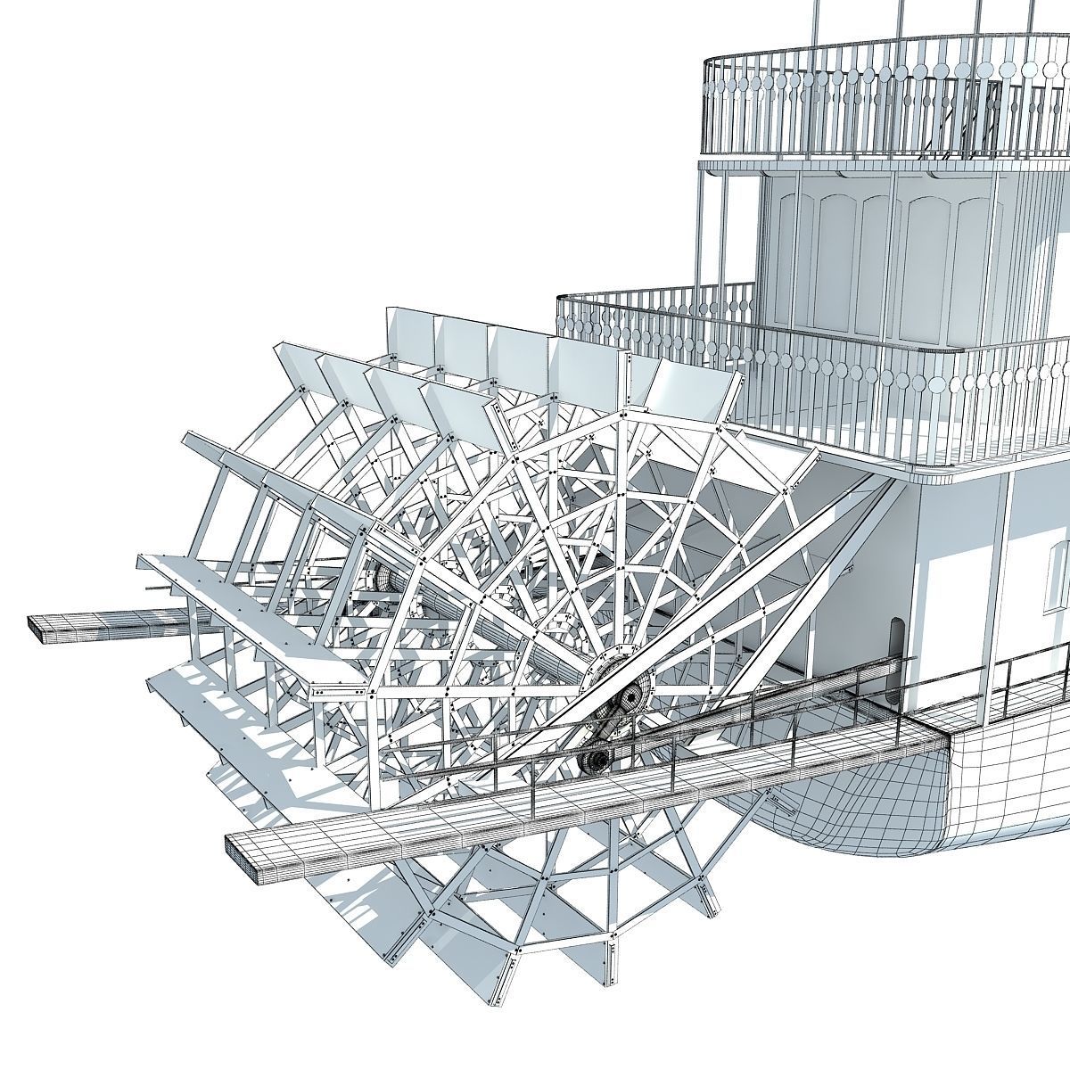 Old Steam Boat 3D model_22