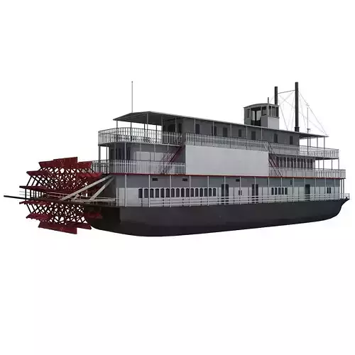 Old Steam Boat 3D model