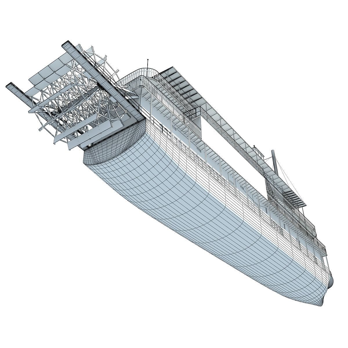 Old Steam Boat 3D model_19