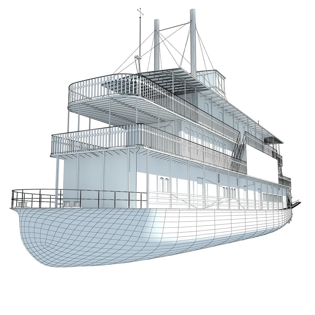 Old Steam Boat 3D model_18