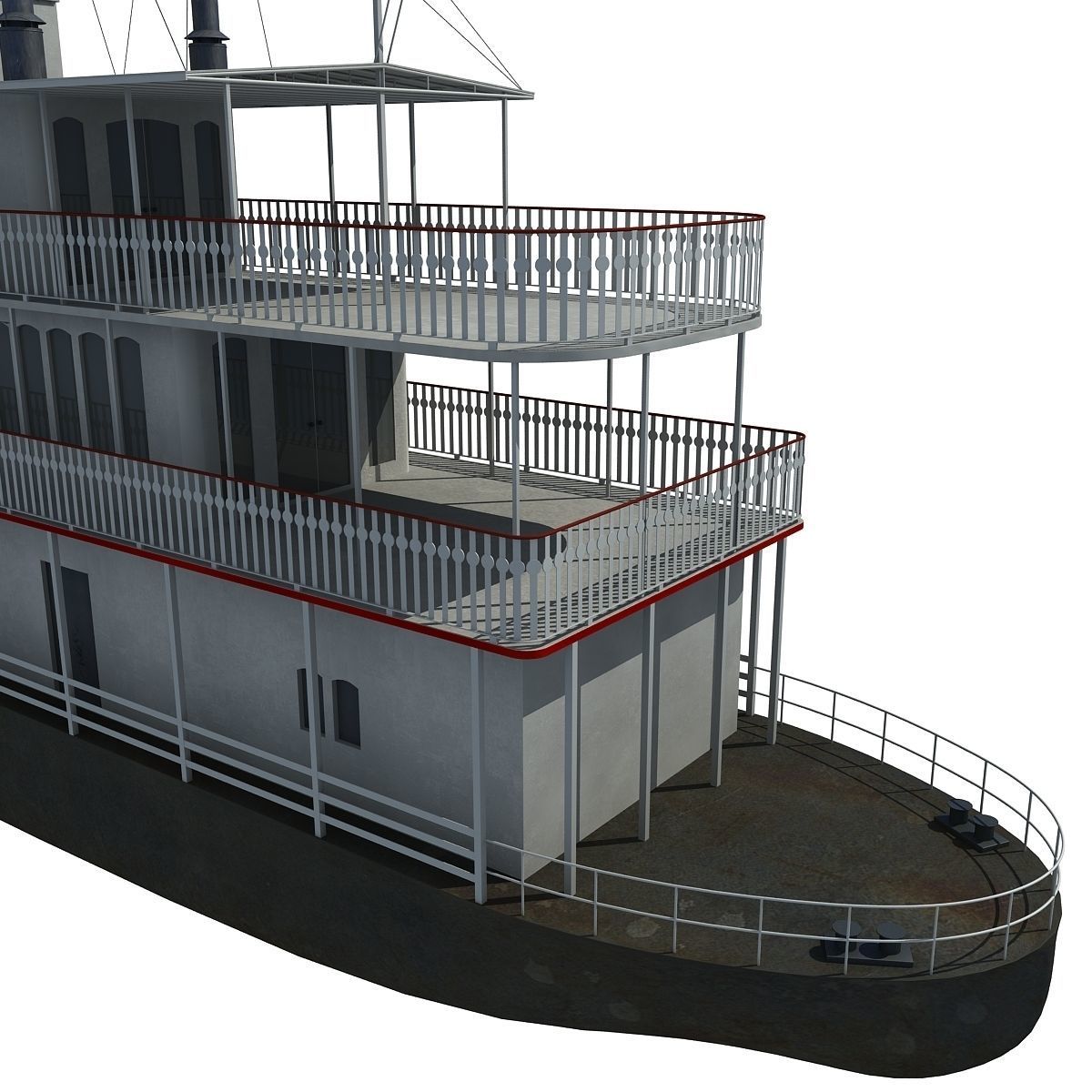 Old Steam Boat 3D model_11