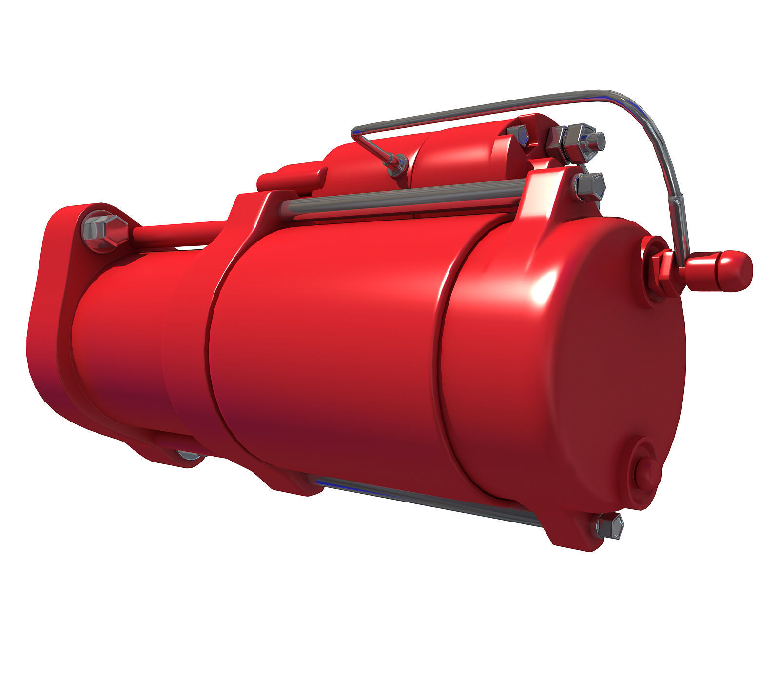 Red Starter Motor 67 3D model_1