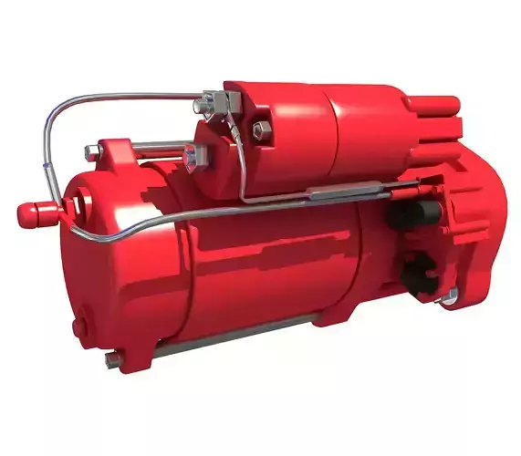 Red Starter Motor 67 3D model