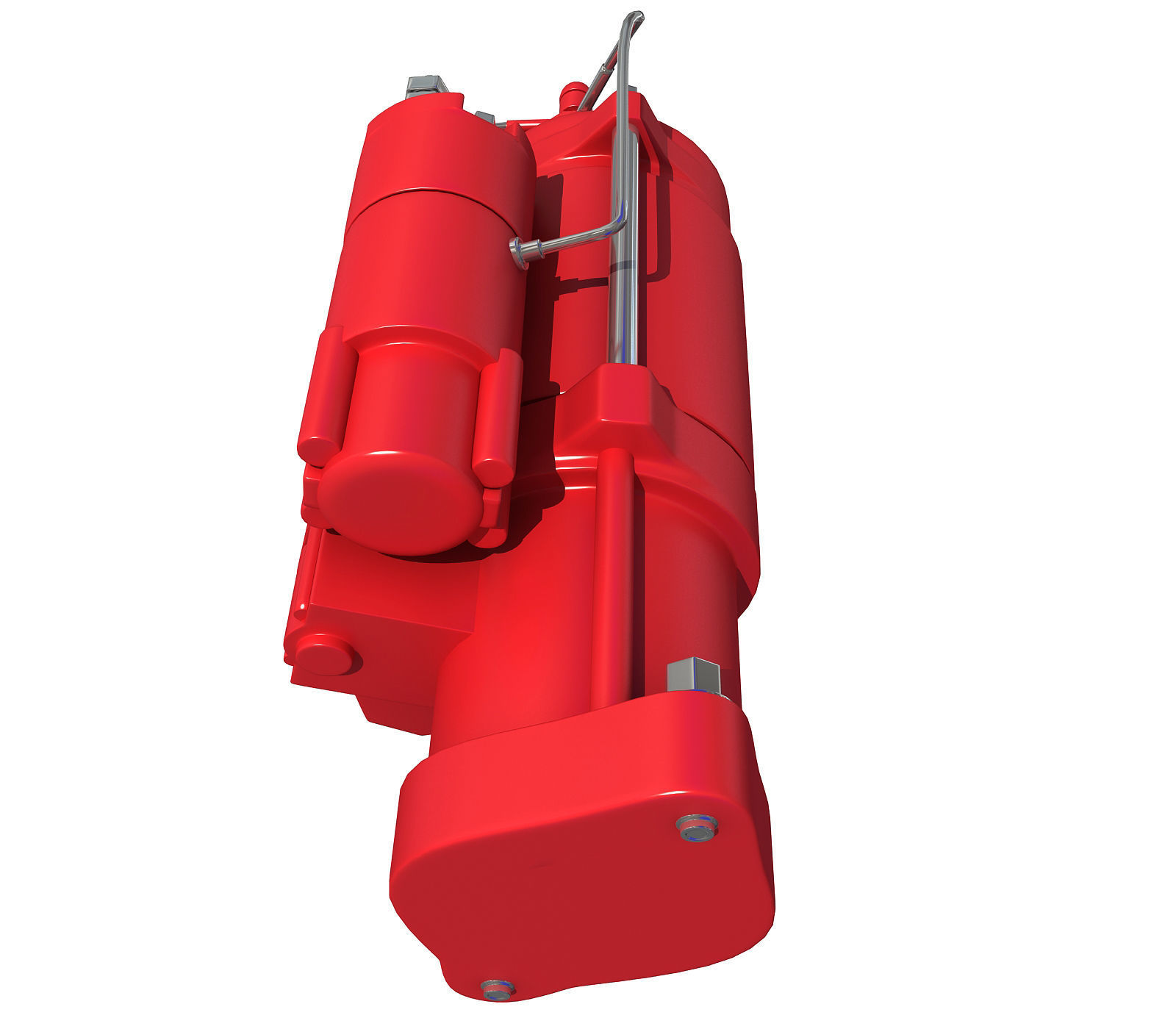 Red Starter Motor 67 3D model_4
