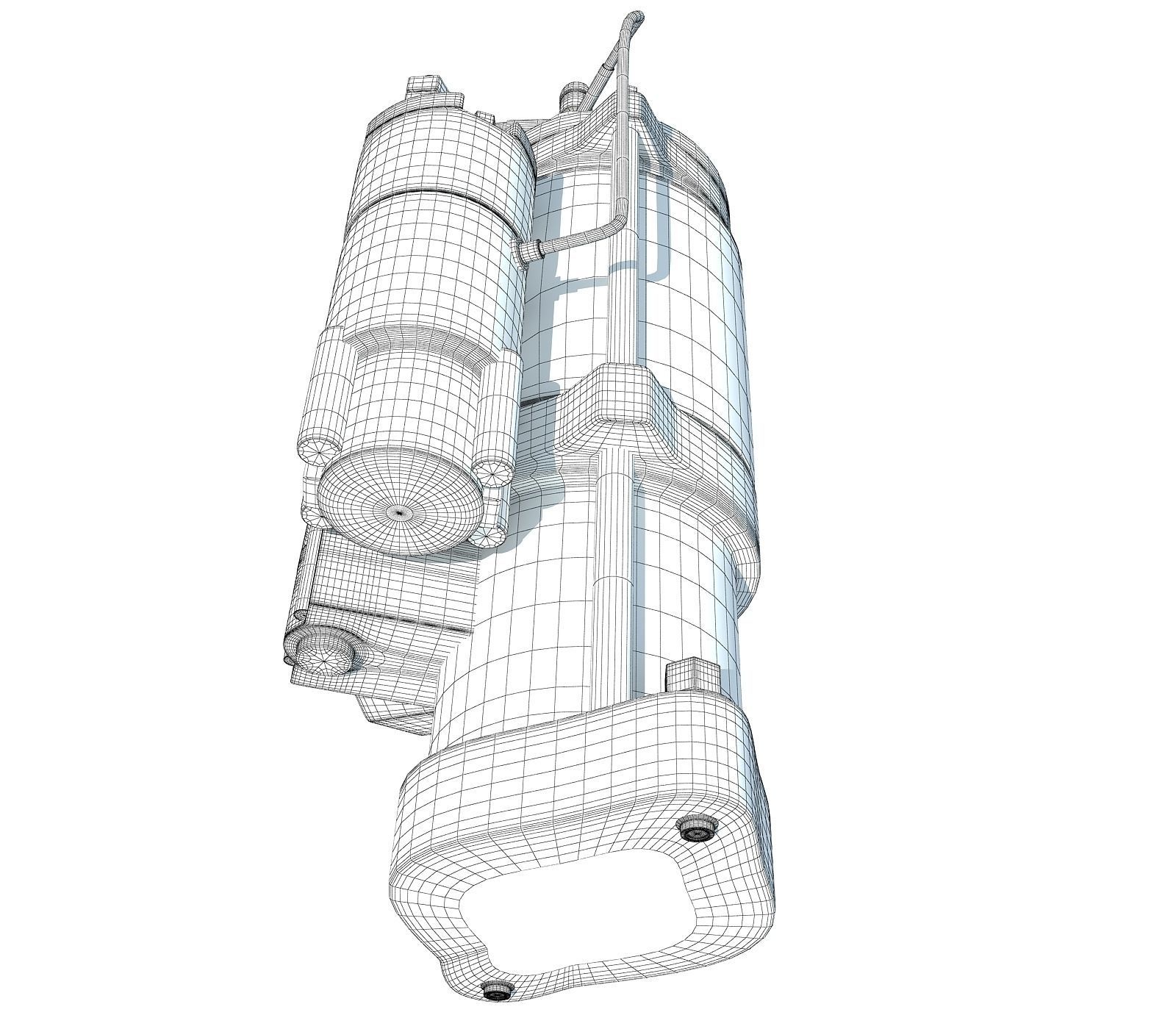 Red Starter Motor 67 3D model_6