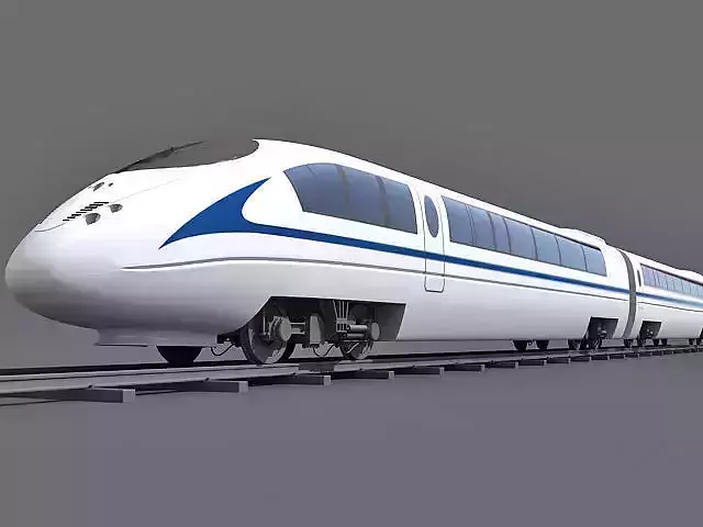 Blue Speed Train 3 3D model