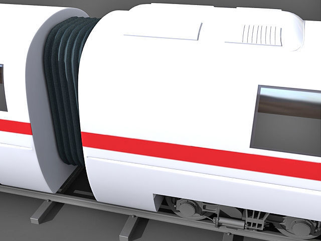Red Speed Train 2 3D model_5