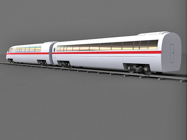 Red Speed Train 2 3D model_3