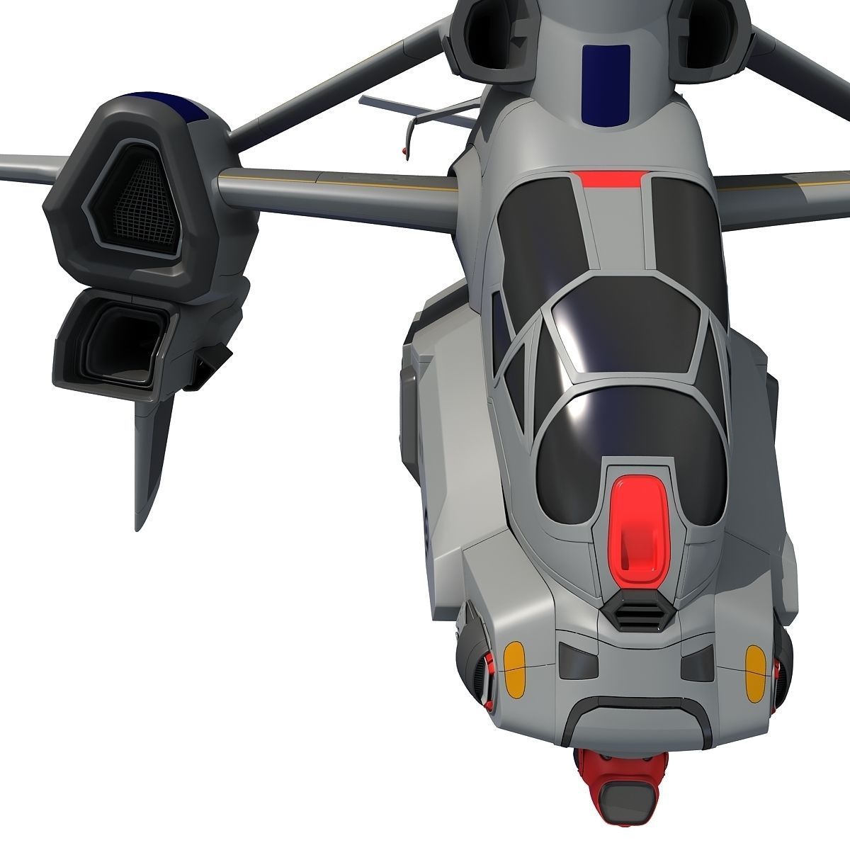 Futuristic Spaceship  3D model_14