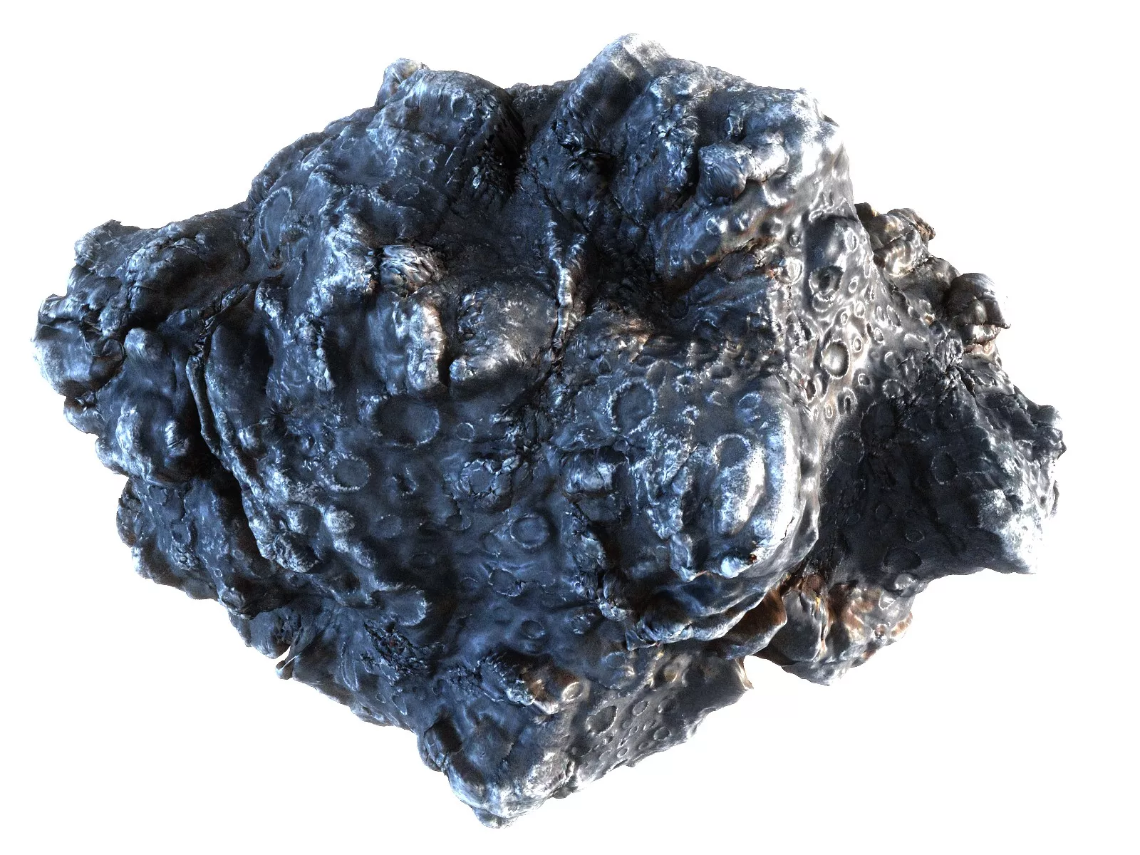 Iron Meteorite HD Low-poly 3D model
