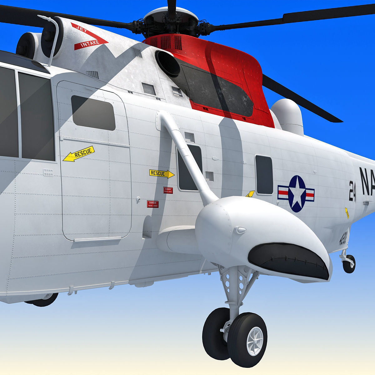 Red Sikorsky SH-3 Sea King 3D Model 3D model_15