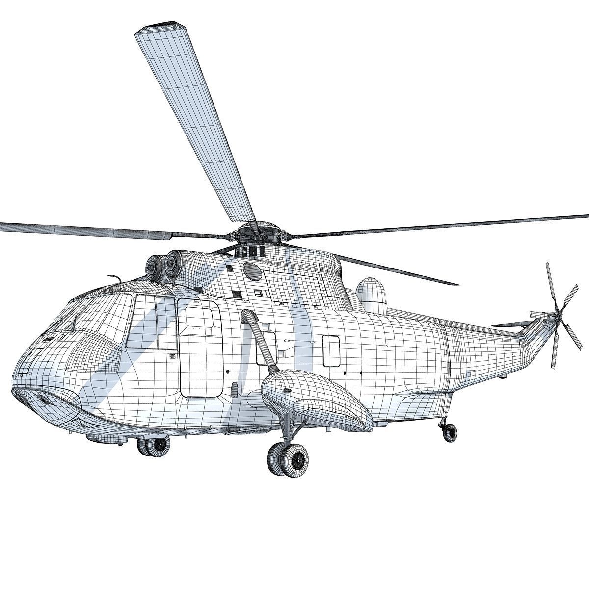 Red Sikorsky SH-3 Sea King 3D Model 3D model_20