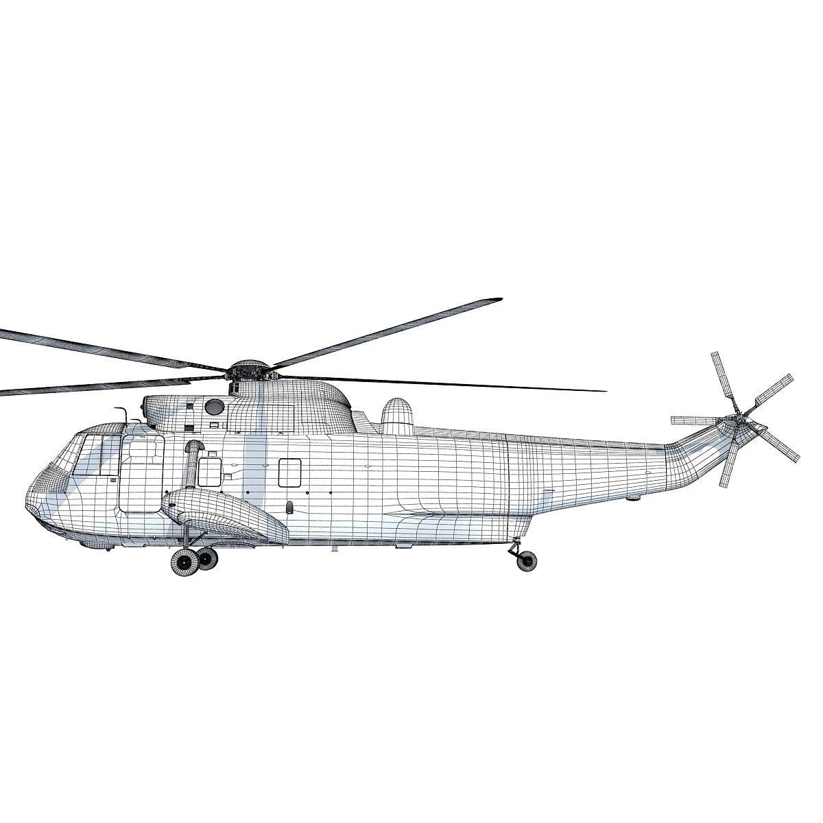 Red Sikorsky SH-3 Sea King 3D Model 3D model_21
