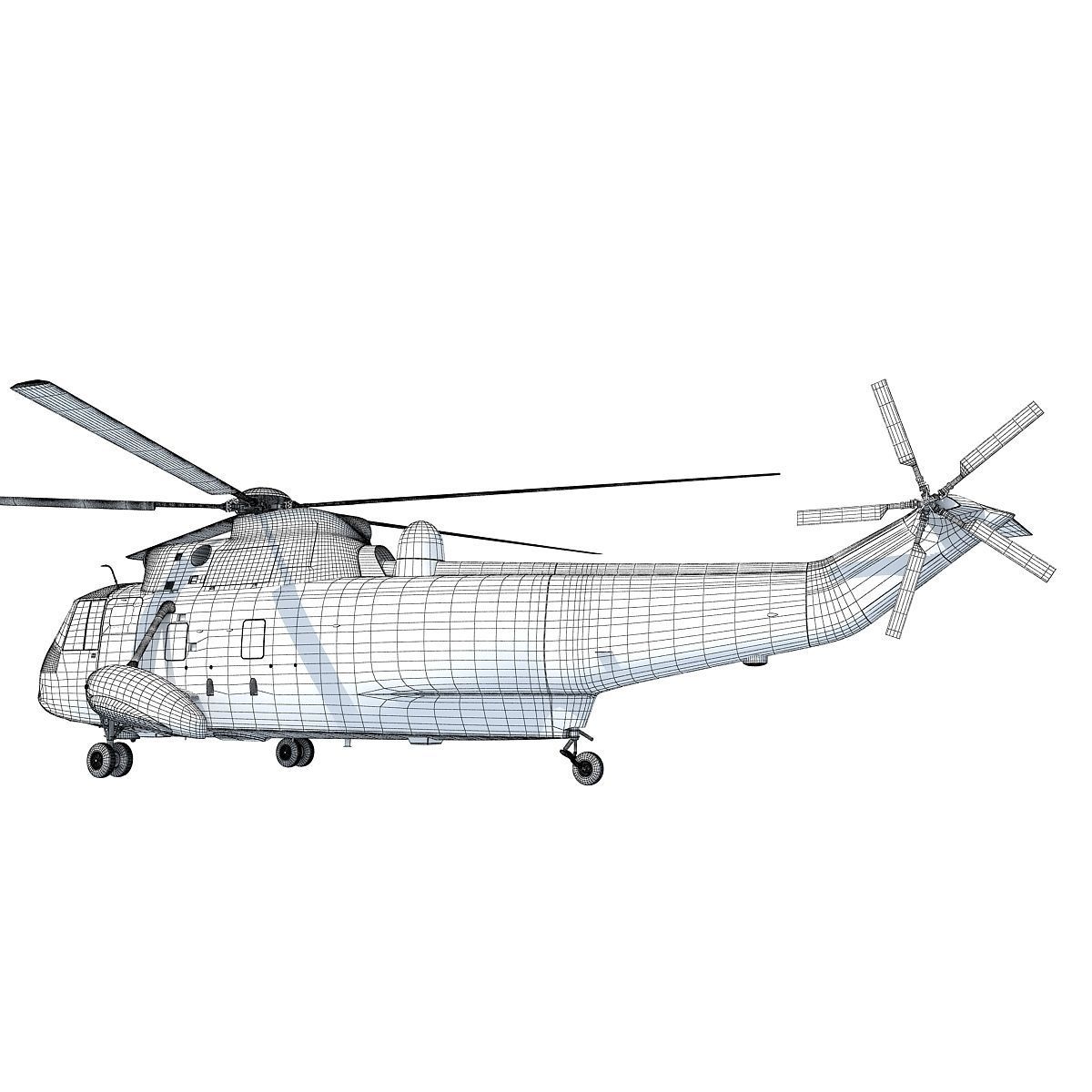 Red Sikorsky SH-3 Sea King 3D Model 3D model_23