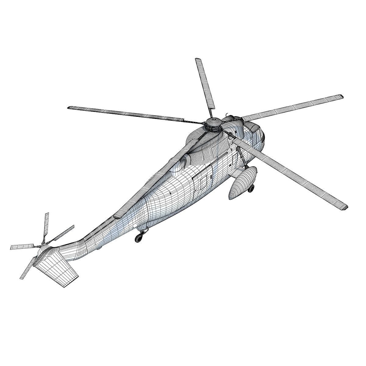 Red Sikorsky SH-3 Sea King 3D Model 3D model_24