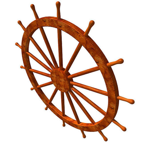 Ship Steering Wheel 3D model