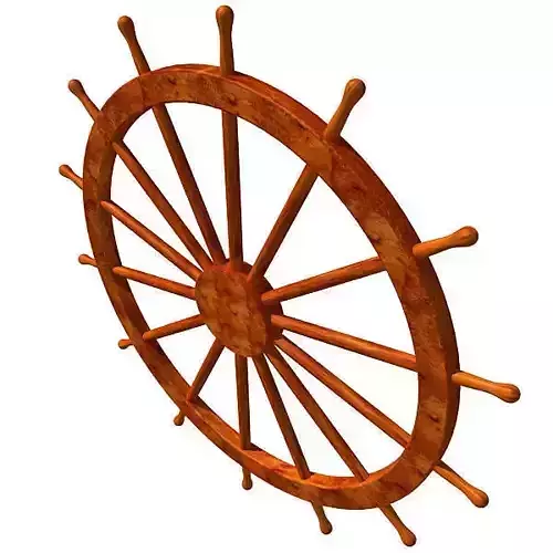 Ship Steering Wheel 3D model