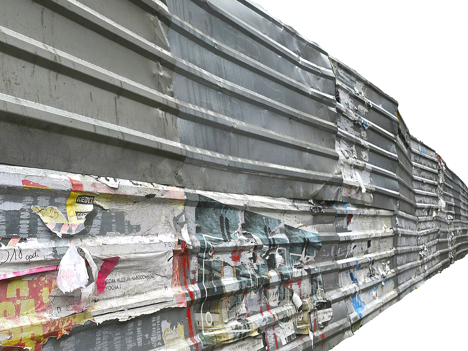 Metal construction barrier Low-poly 3D model