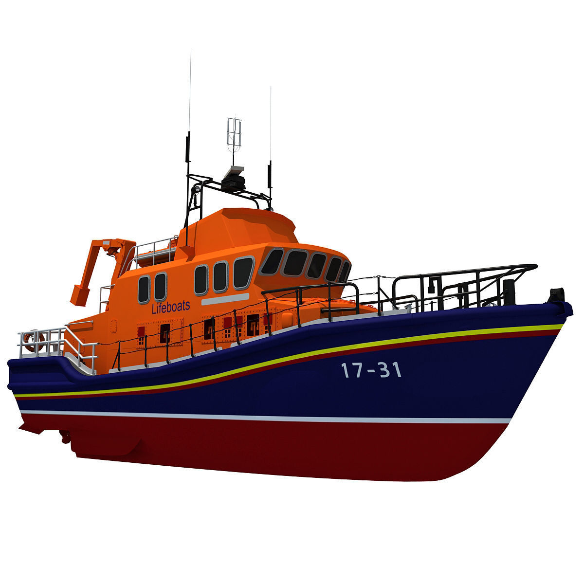 Severn Class Lifeboat 3D model_1