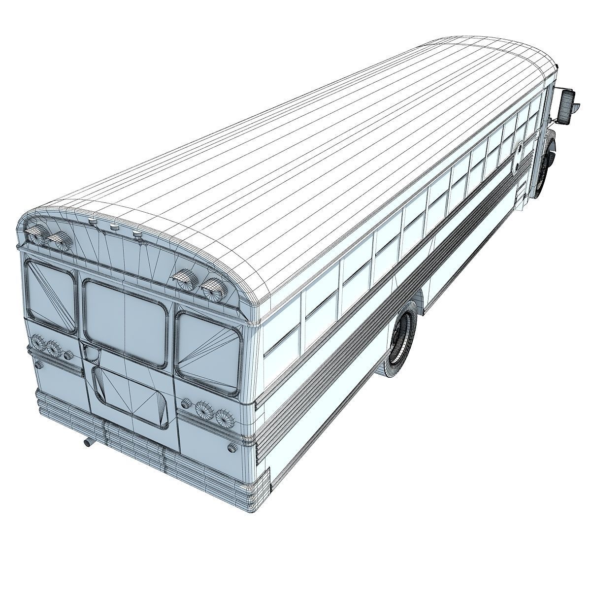 Classic School Bus 3D model_17