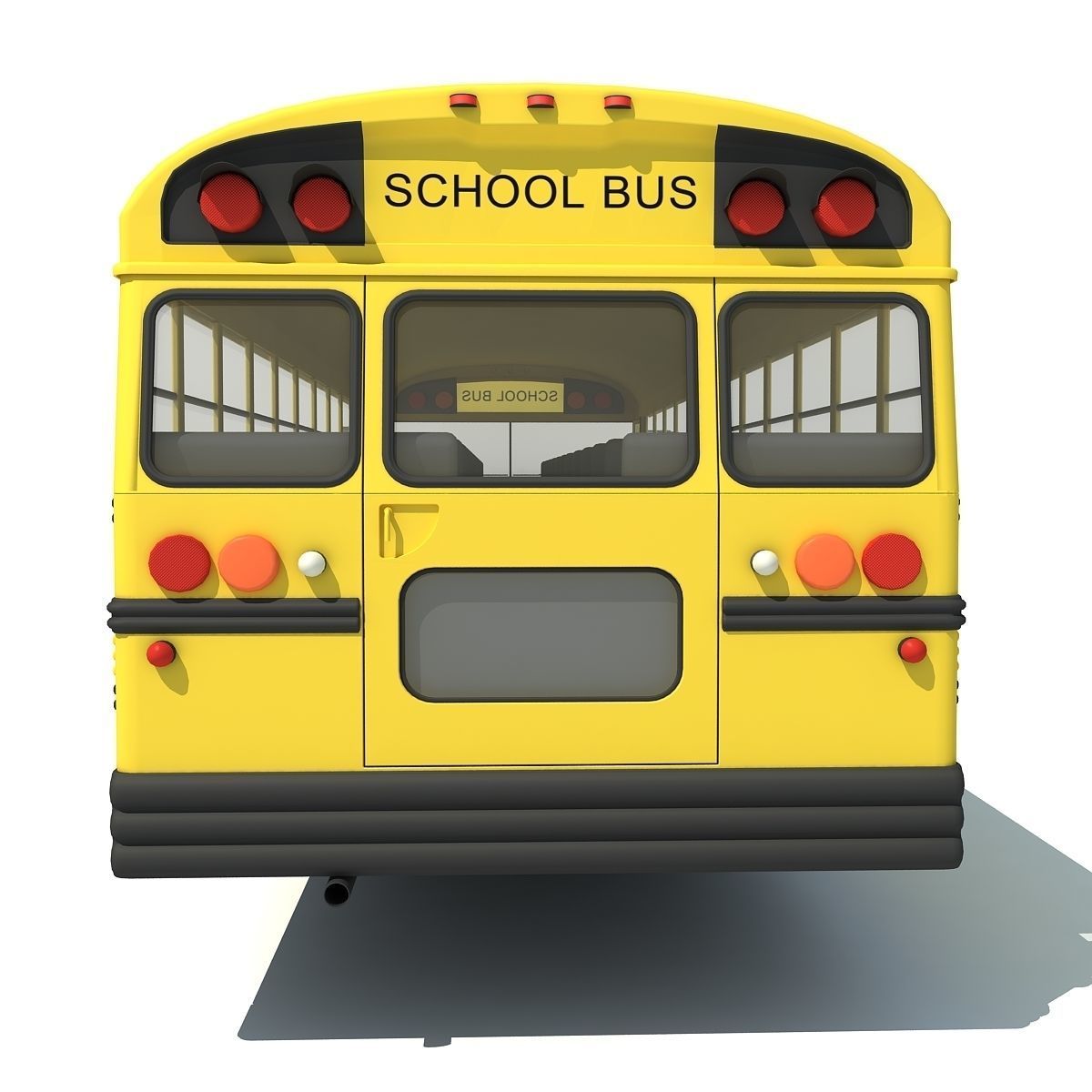Classic School Bus 3D model_10