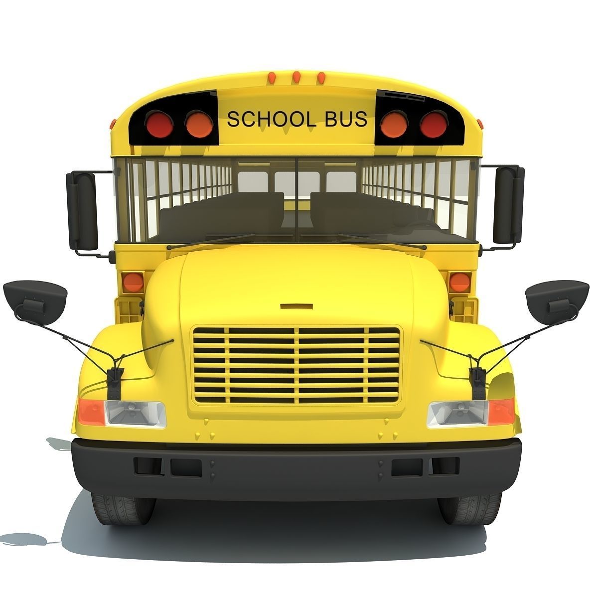 Classic School Bus 3D model_6
