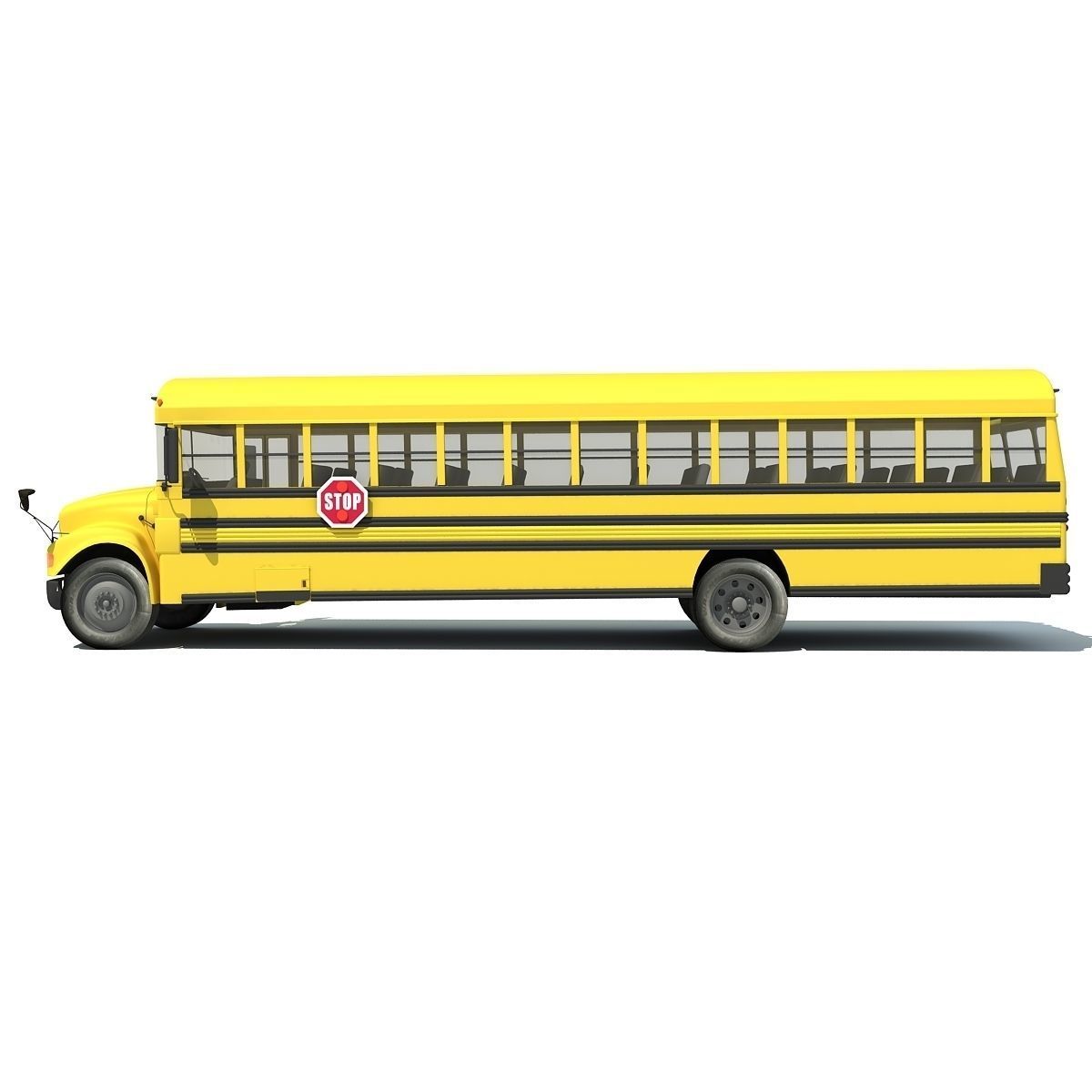 Classic School Bus 3D model_5