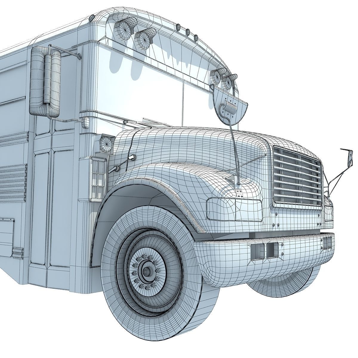 Classic School Bus 3D model_18