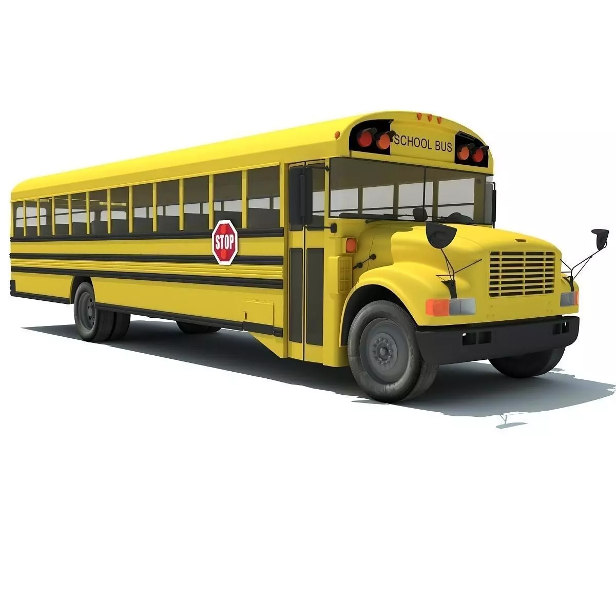 Classic School Bus 3D model_0