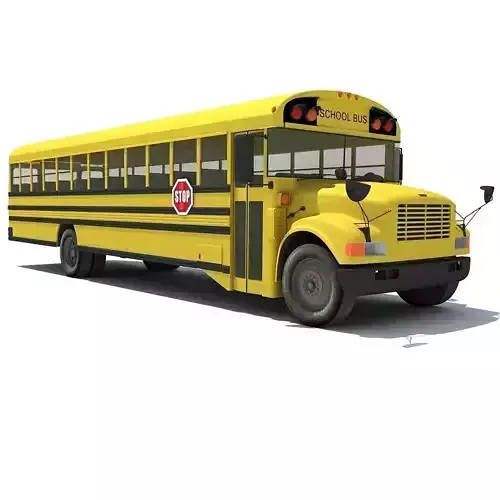 Classic School Bus 3D model