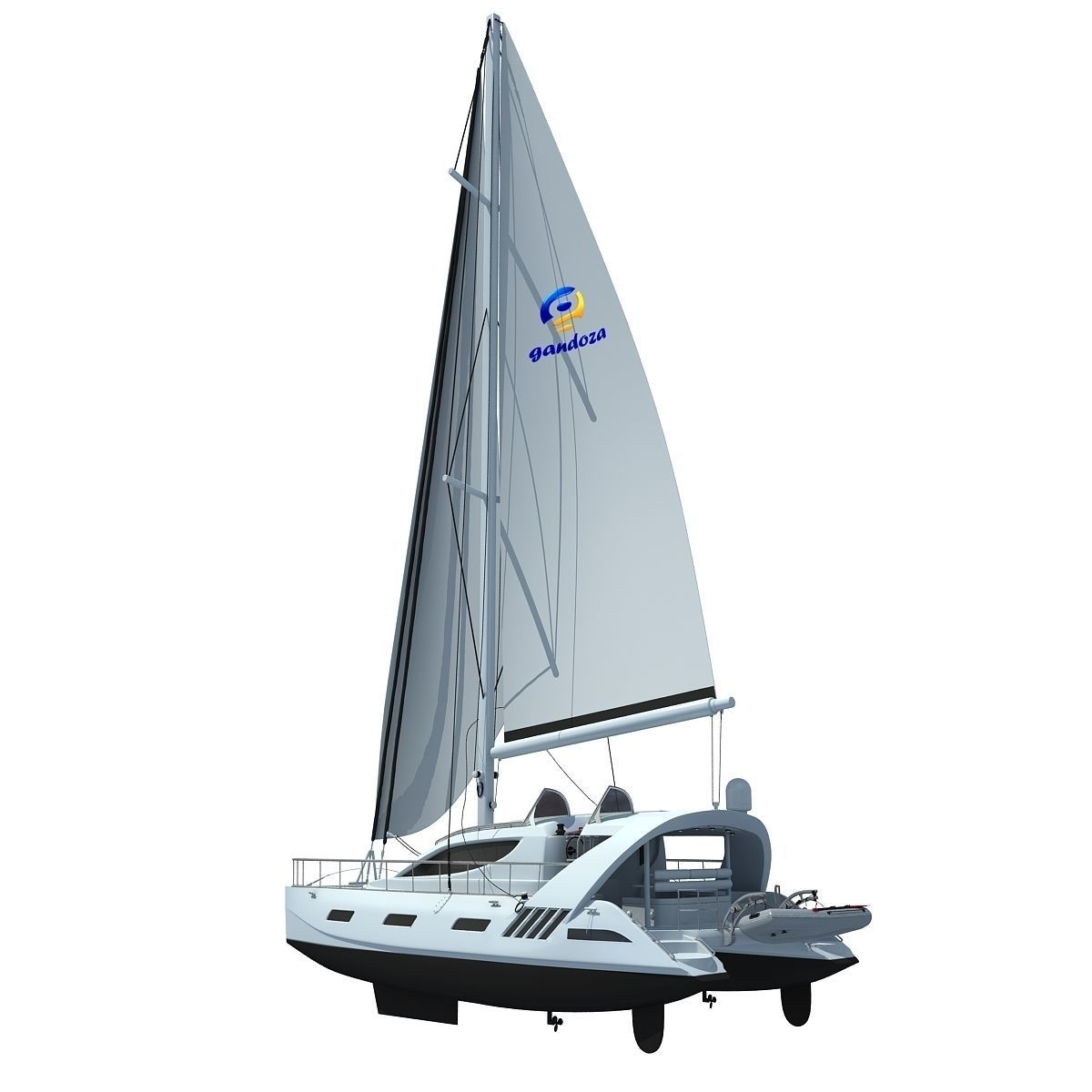 White Sailing Yacht