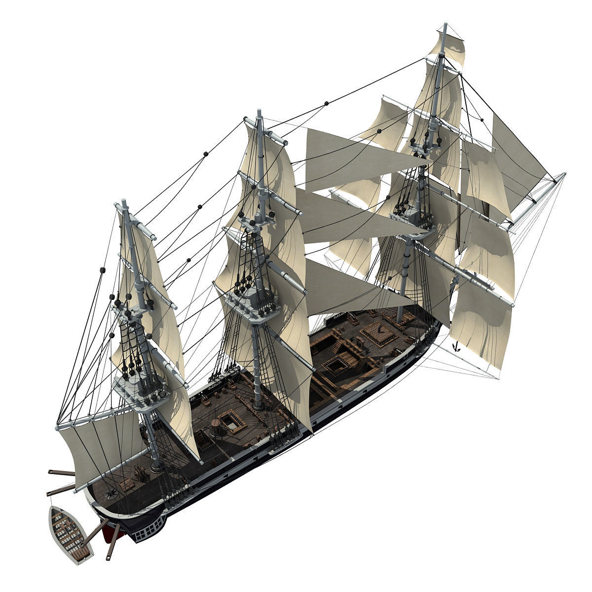 Sailing Ship 3D model_2