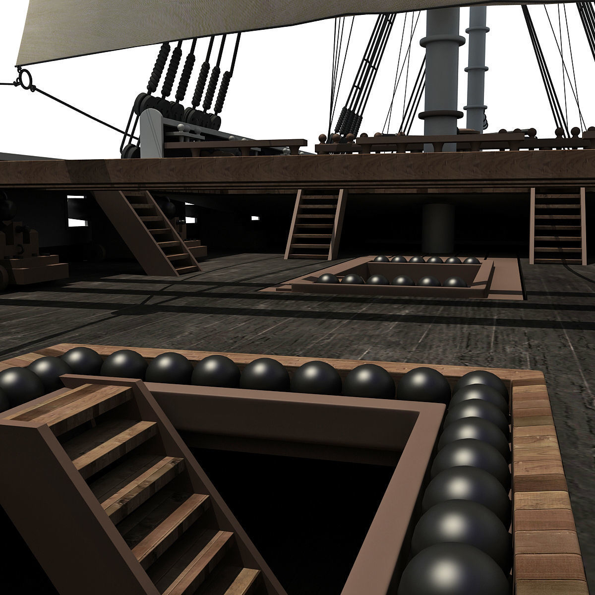 Sailing Ship 3D model_14