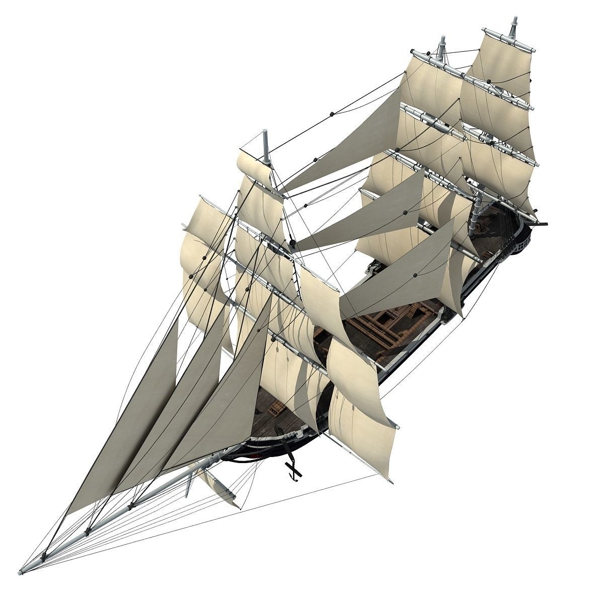 Sailing Ship 3D model_4