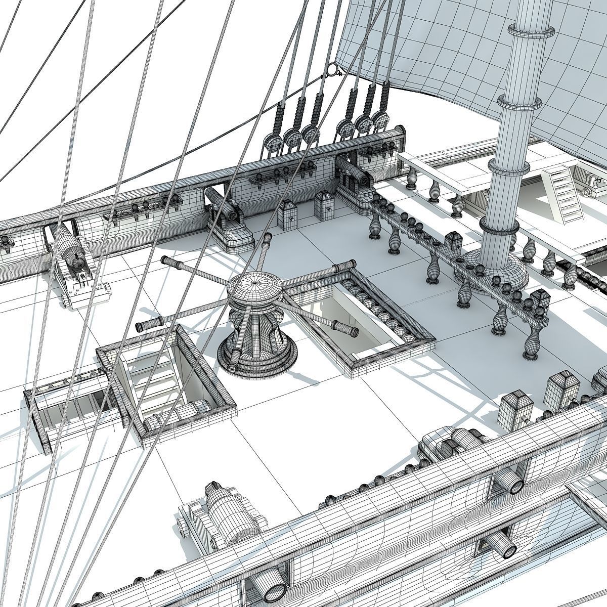 Sailing Ship 3D model_27