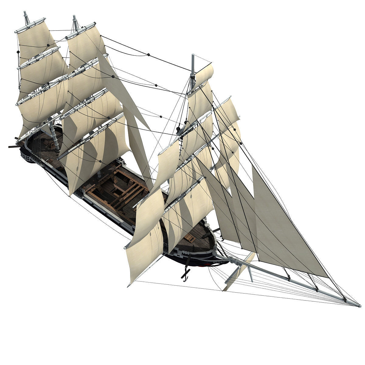 Sailing Ship 3D model_9