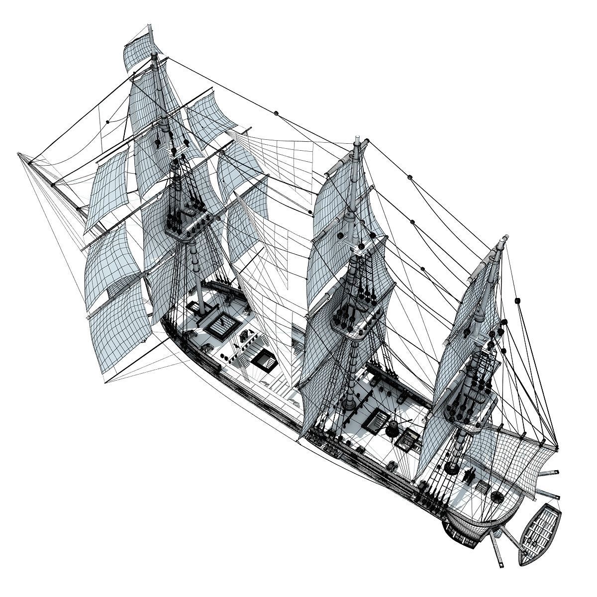 Sailing Ship 3D model_25