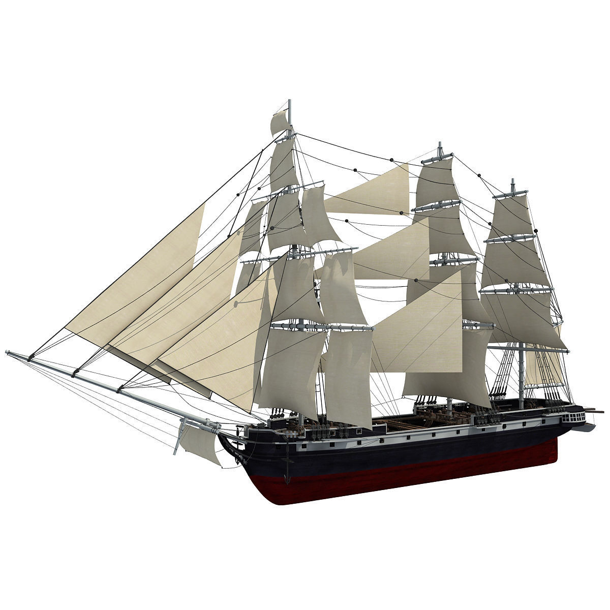 Sailing Ship 3D model_1