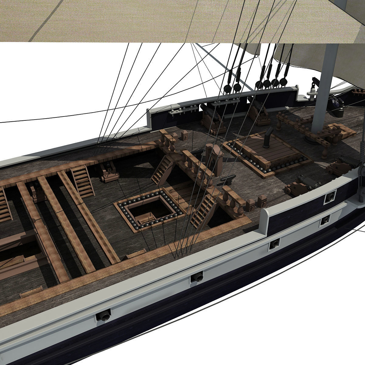 Sailing Ship 3D model_12