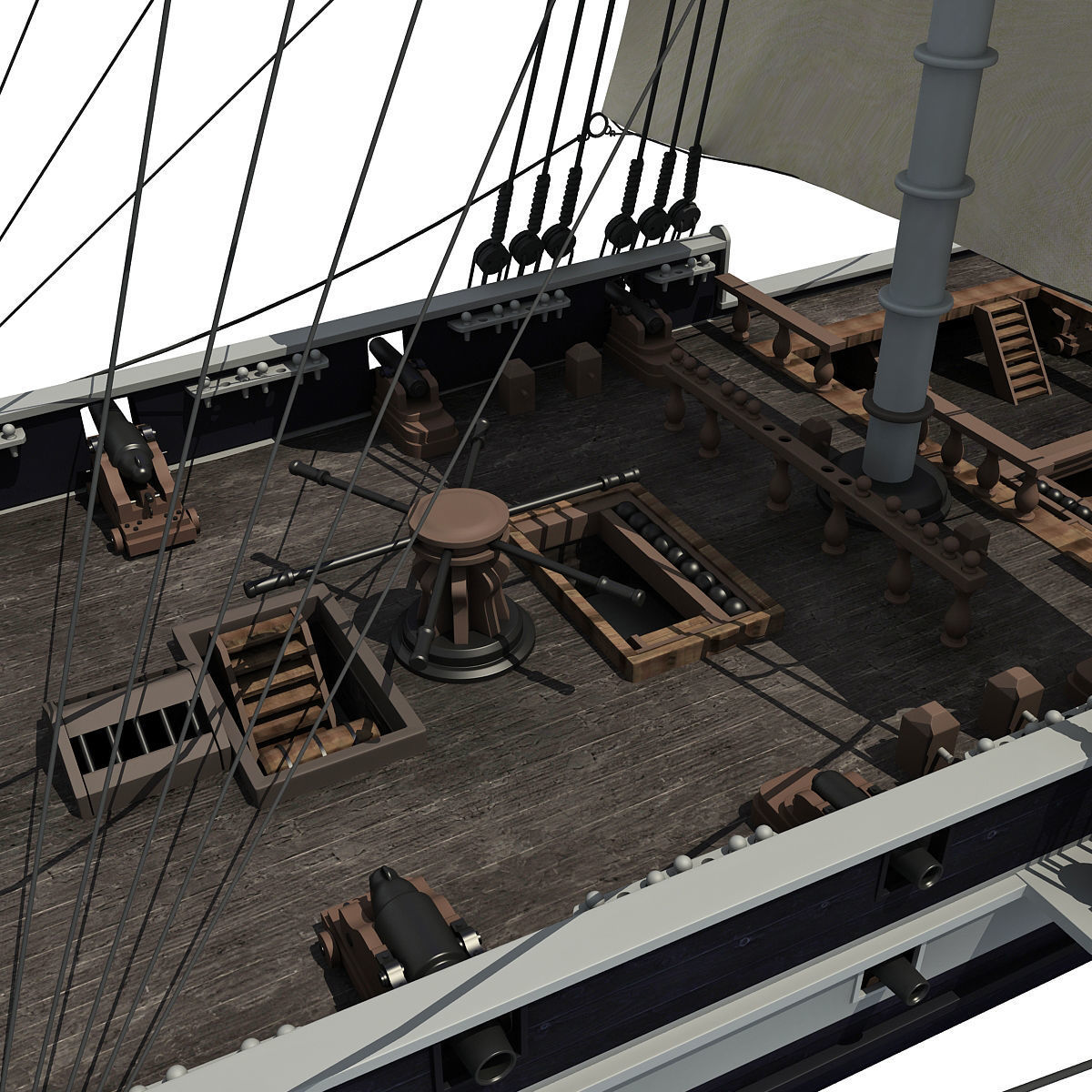 Sailing Ship 3D model_18