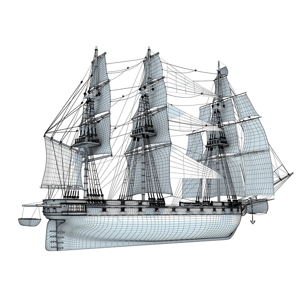 Sailing Ship 3D model_23