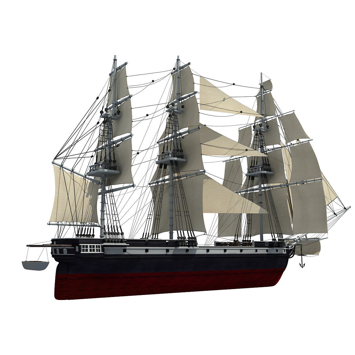 Sailing Ship 3D model_7