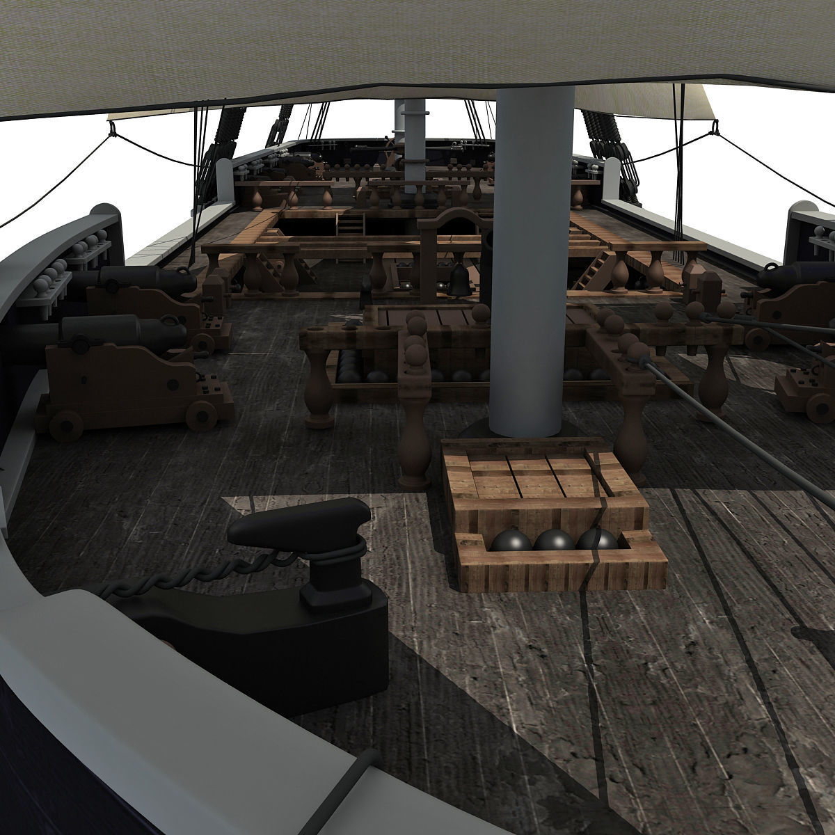 Sailing Ship 3D model_17