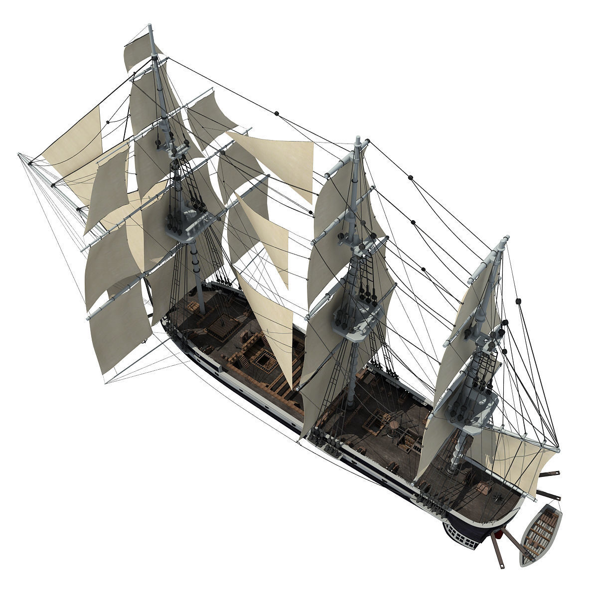 Sailing Ship 3D model_10