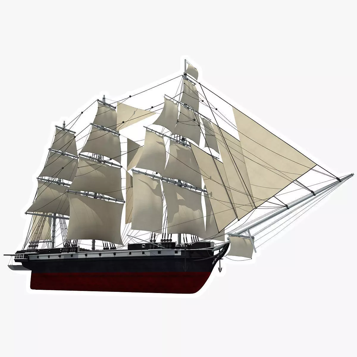 Sailing Ship 3D model_0